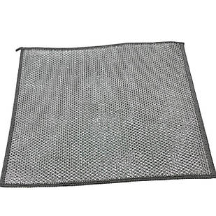 Серветка для миття посуду сітчаста одинарна 25×25см Універсальна губка-сітка для чищення металева