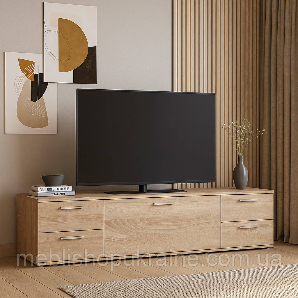 Тумба ТБ з шухлядами та закритою нішею. Шир 164 см., фото 1