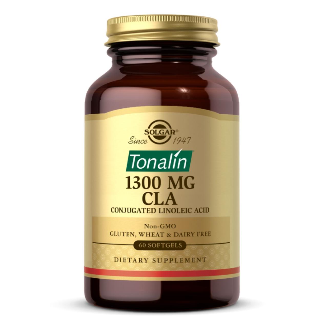 Тоналін Solgar Tonalin® CLA, 1300 мг, 60 капсул, фото 1
