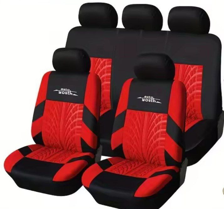 Авточехлы универсальные Красного цвета Чехлы автомобильные сиденья материал полиэстер - фото 1 - id-p2685420315