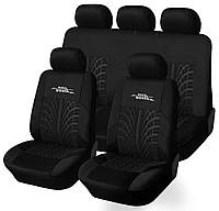 Premium Авточехлы универсальные Черного цвета Чехлы автомобильные сиденья материал полиэстер