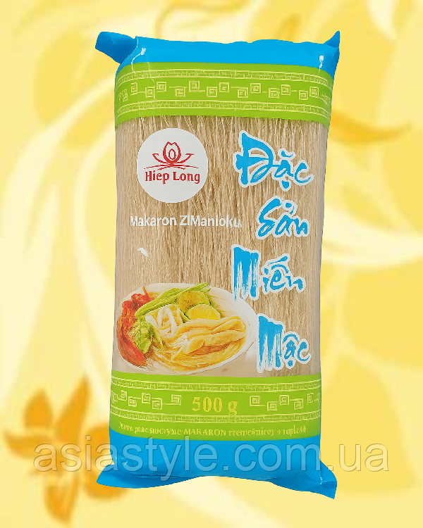 Локшина з маніоку, Лапша из маниока, Manioc (Cassava) Noodles, Hiep Long, 500 г, В'єтнам, Ч, фото 1