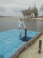 Монтаж винтовых свай для причала. Печенеги. 5