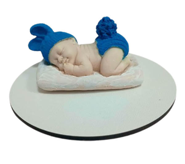 Шоколадна фігурка «Малюк на подушці» синя, фото 1