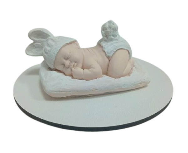 Шоколадна фігурка «Малюк на подушці» біла, фото 1