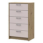 Комод Doros Ронді Дуб Артизан/Кашемір 5 ящиків 60х40х100 DRS-011784 (41516189)