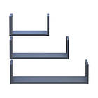 Комплект полиць Doros Філ Графіт 3 шт. 30/45/60х15х15