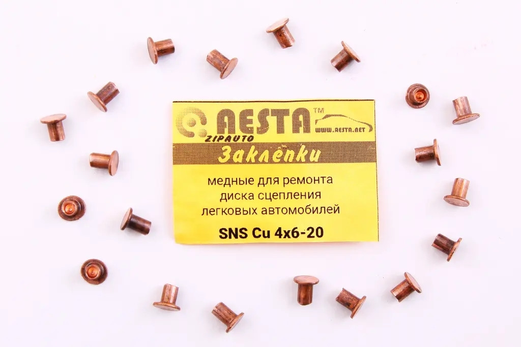 Заклепки зчеплення 2101 "Aesta" 4*6 (20 шт.), фото 1