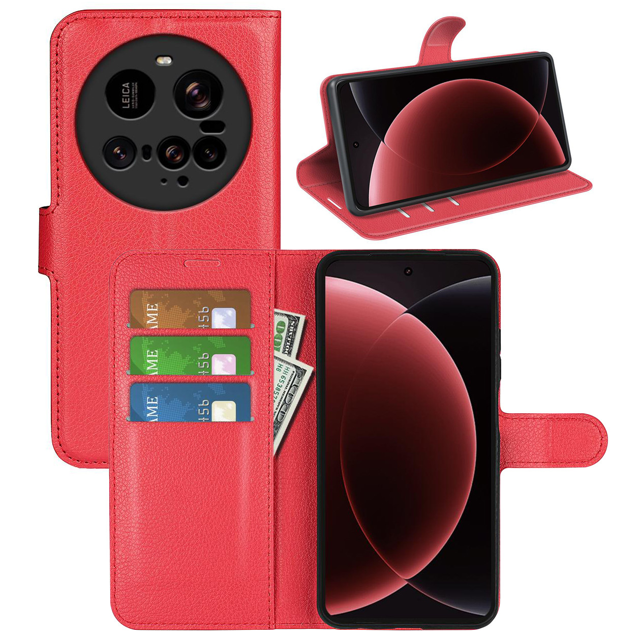 Чохол-книжка Litchie Wallet для Xiaomi 15 Ultra Red, фото 1