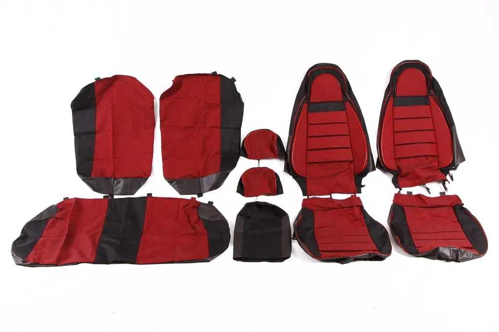 Чохли на сидіння ВАЗ 2110 "Avto-fortuna" Пілот з паралоном червоні (ВАЗ 2170), фото 1