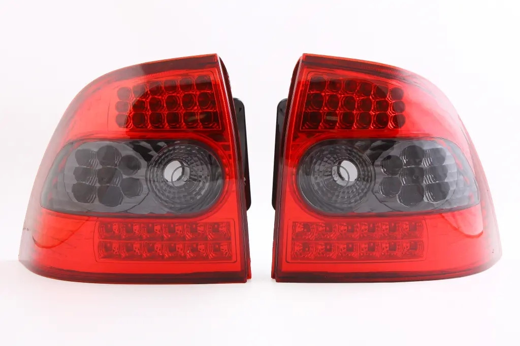 Ліхтар ВАЗ 2170 тюнінг червоний/сірий діодний "LED" (2 шт.), фото 1