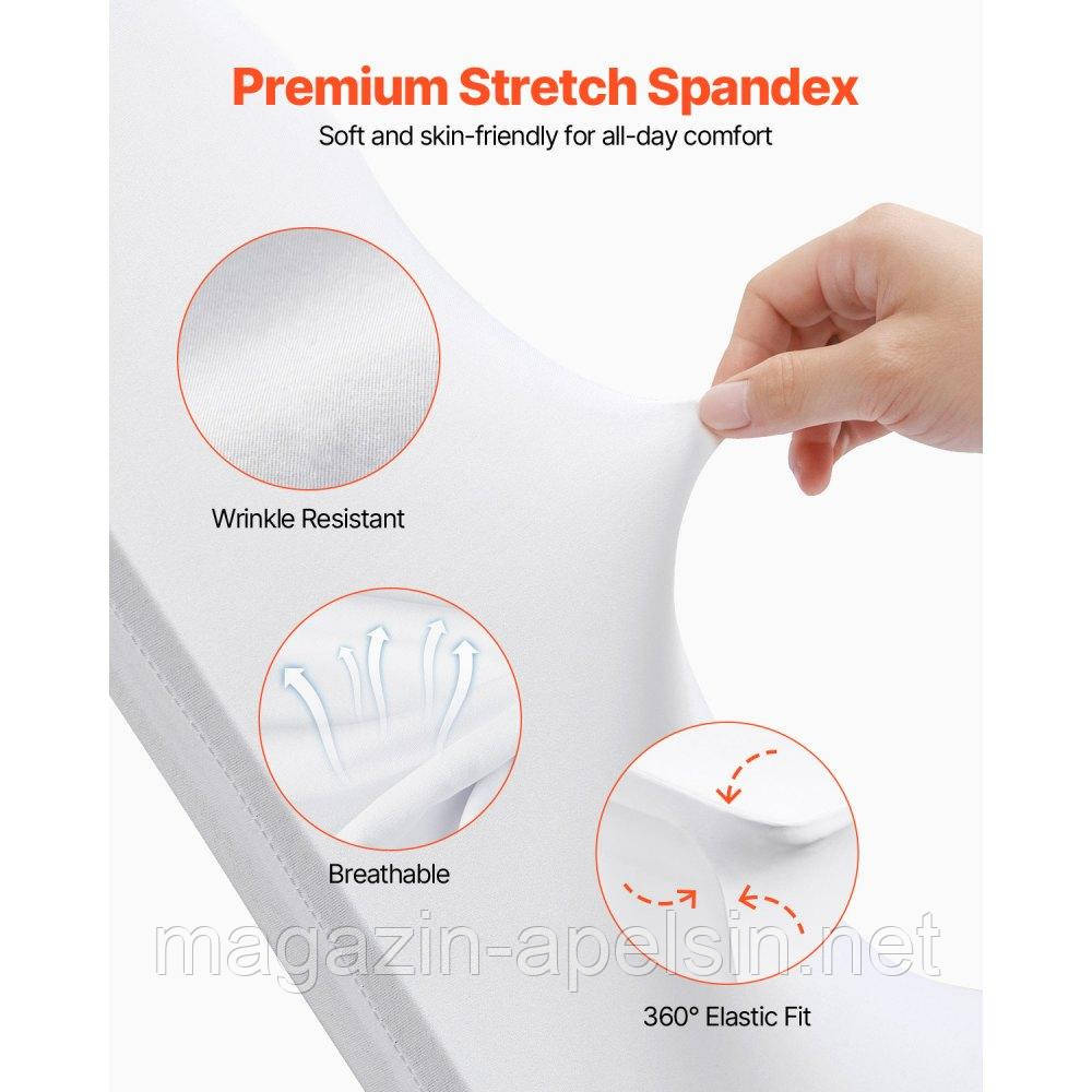 VEVOR 12 шт. чохли на стільці білі, універсальні чохли на стільці, еластичні чохли на стільці, еластичні чохли на стільці макс.