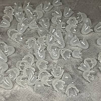 Акрилові намистини -Дзвоник -обіймач , розмір 10 мм, арт 018693, колір білий (напівпрозорий), упаковка 20 гр ≈ 80-85шт, Білий