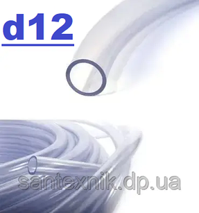 Трубка силіконова прозора (діаметр 12 внутрішній) Evci