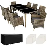 Комплект меблів із ротанга Menorca стіл зі стільцями + чохли!, фото 2