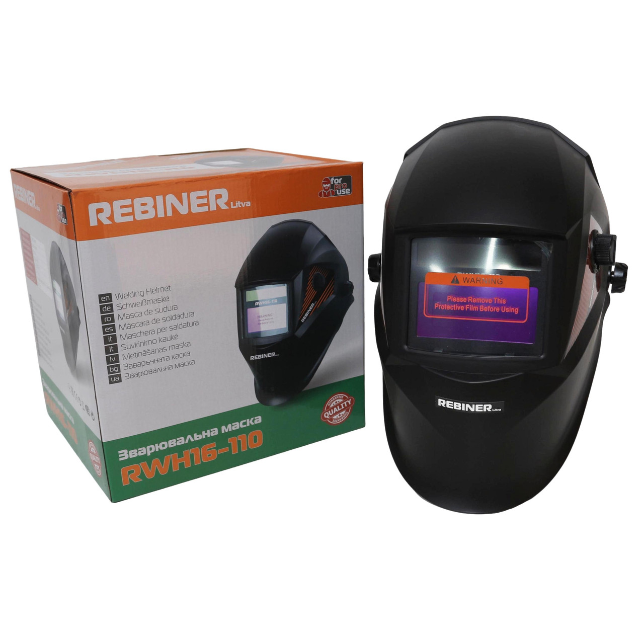 Зварювальна маска хамелеон Rebiner RWH16-110