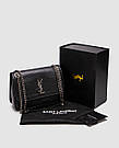 💎 Saint Laurent Niki in Grained Lambskin Black/Silver 22 х 16 х 7 см, фото 4