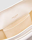 💎 Saint Laurent Medium Le 37 Shiny Leather Bucket Bag White 15 х 20 х 13 см, фото 3