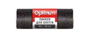 Пакети для сміття п/е  35л/30шт чорні ХД 45*54 OPTIMUM 70/ящ