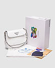 💎 Prada Cleo Lacquered Leather Mini Bag White 23 х 17 х 3 см, фото 4