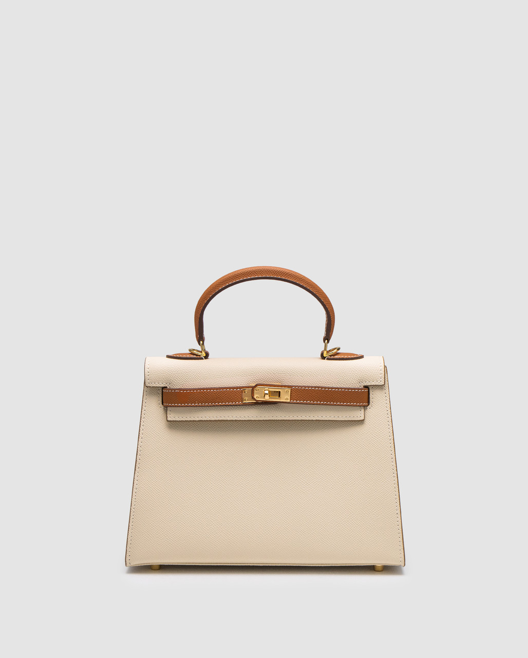 💎 Hermes Epsom Kelly II Sellier 25 Bicolor Beige\Ginger, фото 1