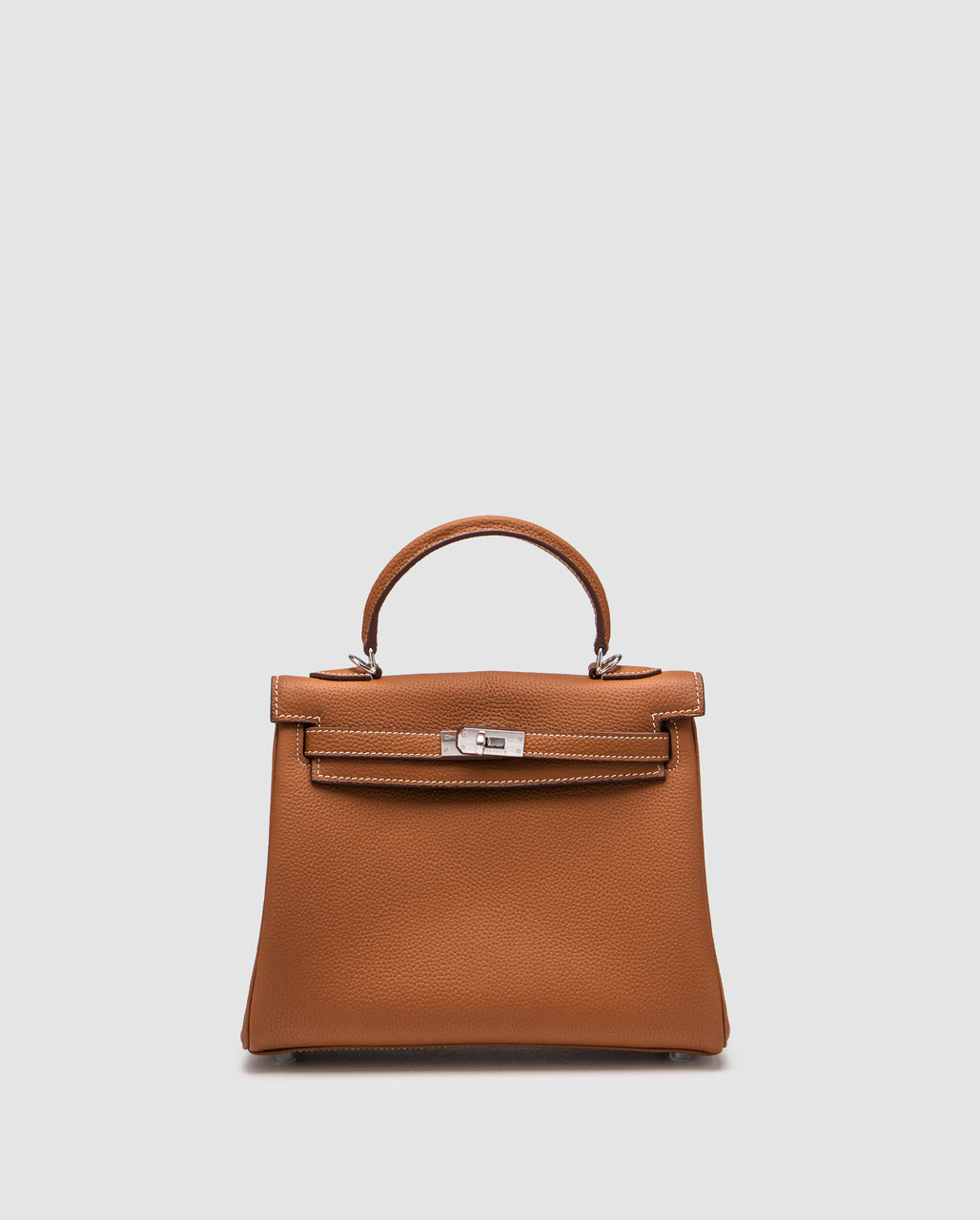 💎 Hermes Kelly 25 Brown/Silver 25 х 19 х 10 см, фото 1