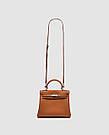 💎 Hermes Kelly 25 Brown/Silver 25 х 19 х 10 см, фото 2
