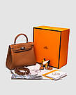 💎 Hermes Kelly 25 Brown/Silver 25 х 19 х 10 см, фото 4