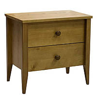 Тумба в скандинавському стилі з натурального дерева з двома шухлядами ТБ-26 Скіф Дуб карамель