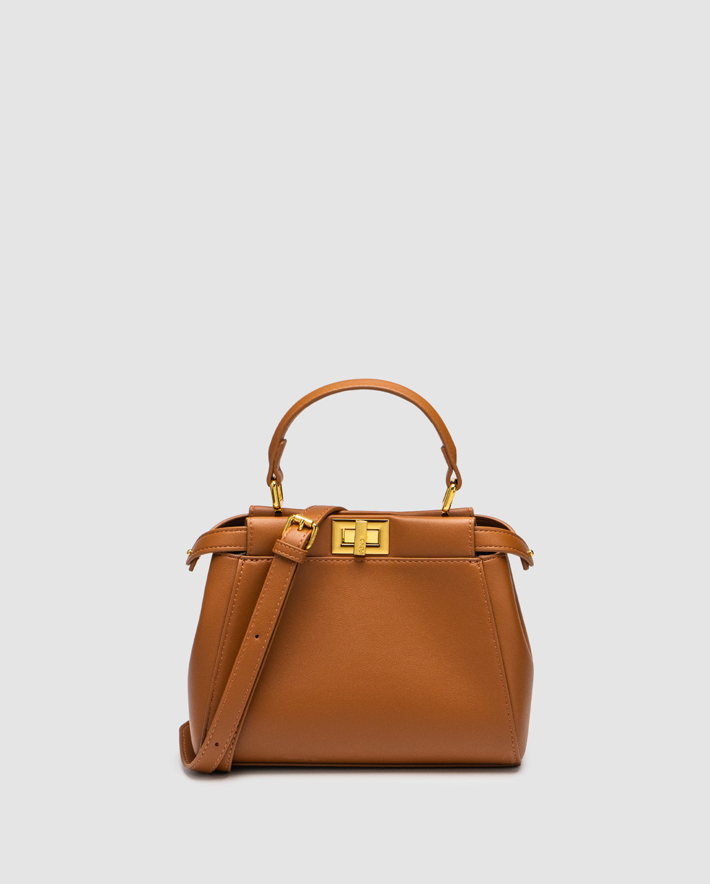 💎 Fendi Peekaboo Mini Brown 23 х 15 х 7 см, фото 1