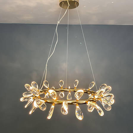 Бронзова люстра "Crystal" 70см 40W (85-6601-42), фото 1