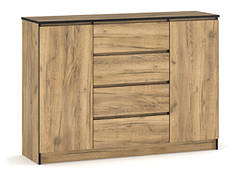 Комод 2Д4Ш Бруклін, Меблі Сервіс, Дуб крафт золотий