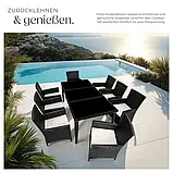 Аллюмінієвий обідній комплект меблів із ротанга + чохол!, фото 4