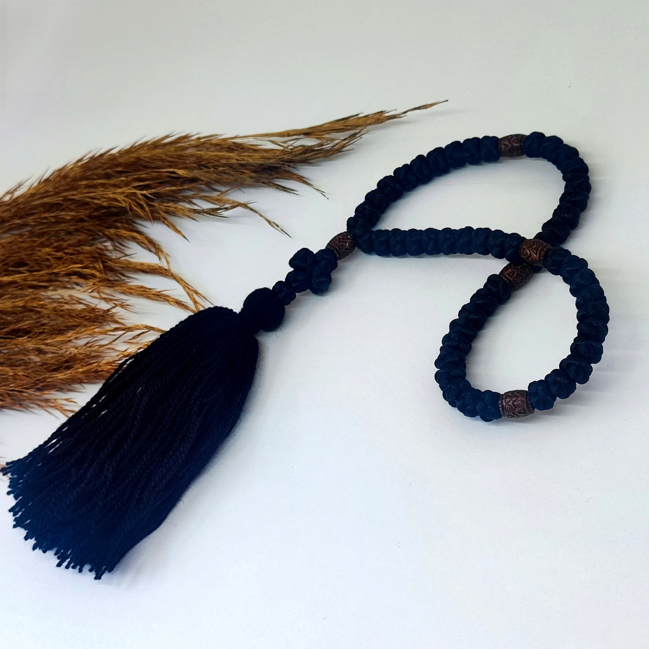 Сутажні чотки ручної роботи (50 вузлів), фото 1