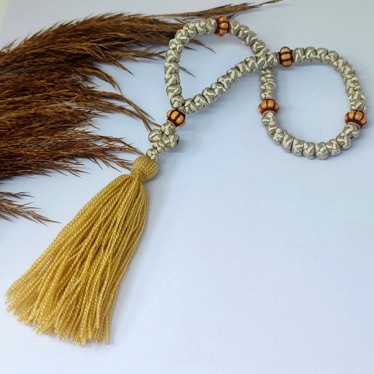 Молитовні чотки з вузлів (сутаж, 50), фото 1