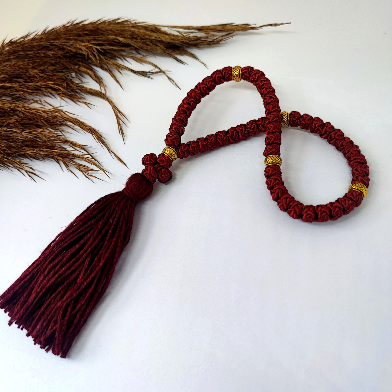 Чотки для молитви з сутажа (50 вузлів), фото 1