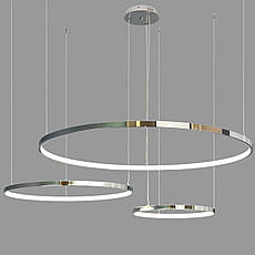 Люстра хром кільцева 130W 40+60+80см «Circle» (52-9832-3B CHROME), фото 4