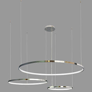 Люстра хром кільцева 130W 40+60+80см «Circle» (52-9832-3B CHROME), фото 1