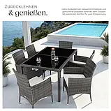 Елегантний набір садових меблів з ротангу 6+1 + чохол, фото 6