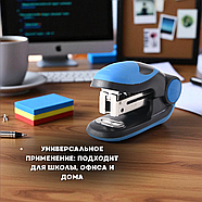 Компактний степлер до 10 аркушів Sultani 7.5x3x4 см, фото 4