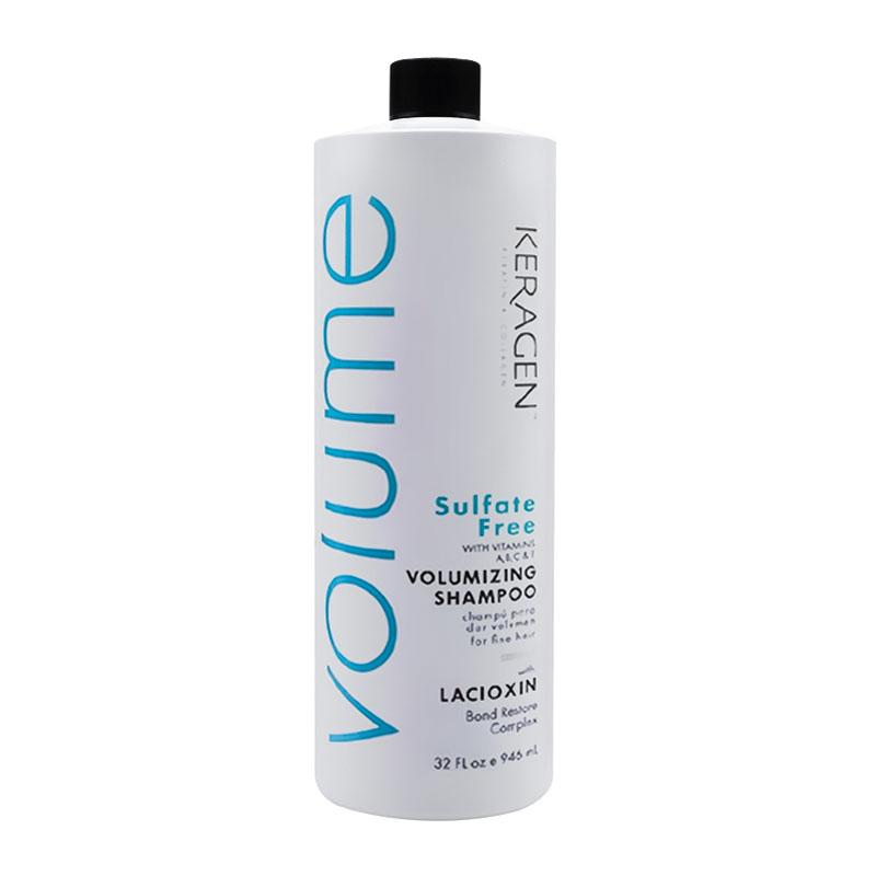 Безсульфатний шампунь для об'єму волосся кератином Organic Keragen Volumizing Shampoo, 946 мл