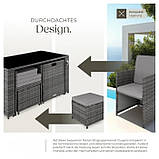 Меблі для відпочинку з ротанга Palermo, світло-сірий колір, фото 6