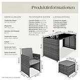 Меблі для відпочинку з ротанга Palermo, світло-сірий колір, фото 9