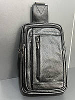 Чоловіча шкіряна сумка бананка-слінг (гуртом/роздріб)