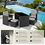 Ротангові меблі на терасу Palermo, темно-сірий колір, фото 6