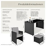 Ротангові меблі на терасу Palermo, темно-сірий колір, фото 10
