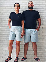 Летние шорты оптом для мужчин легкие однотонные без подкладки из ткани бенгалин на резинке р.46 50 54 58