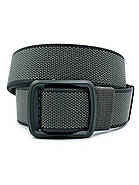 Ремінь тканинний двосторонній Weatro 3,8 х 120 см Сірий + Чорний, фото 2