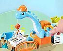 Дитячий ігровий трек ZX 863 A, 4 машинки, механічний кран, маніпулятор Діно-трек, фото 2