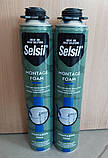 Піна поліуретанова монтажна професійна однокомпонентна Selsil SELFOAM 750 мл/750 г, фото 2